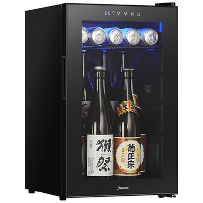 XiGLOW 日本酒専用展示冷蔵庫 WZG-20J | 58L・0〜18℃・タッチ式操作パネル（ブラック）