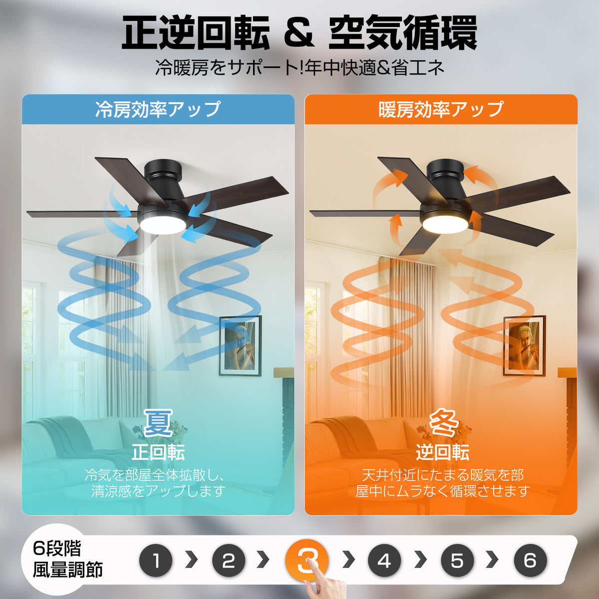 XiGLOW シーリングファンライト MSL-FL-8014 | 8-10畳・3000LM・106cm・一台二役・APP/リモコン・調光調色・6段階風量・静音DCモーター・リバーシブル羽根（ブラック）