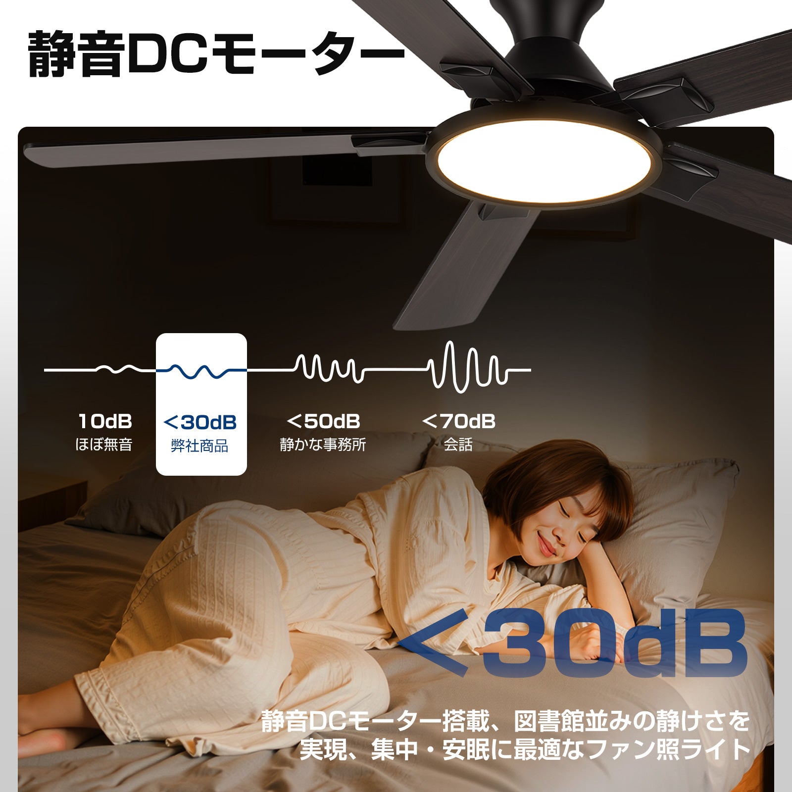XiGLOW シーリングファンライト MSL-FL-8018 | 10-12畳（直径132cm）・リモコン調光調色（ブラック）