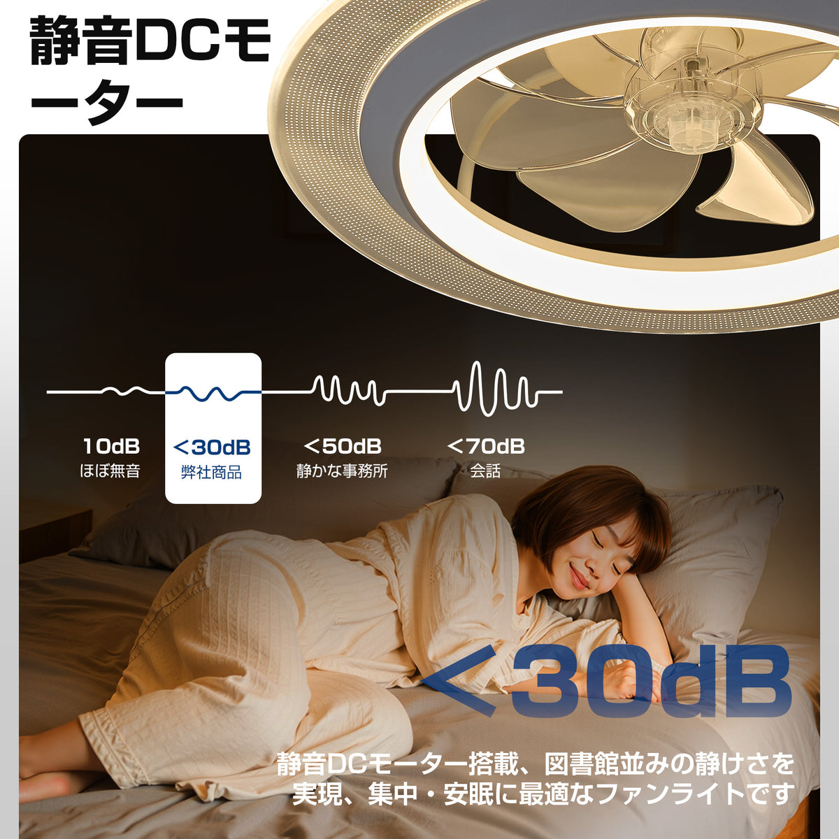 XiGLOW LED導光板シーリングファンライト MSL-FL-7010 | 8-10畳・3500LM・55cm・調色調光・6段階風量・静音DCモーター・5年保証